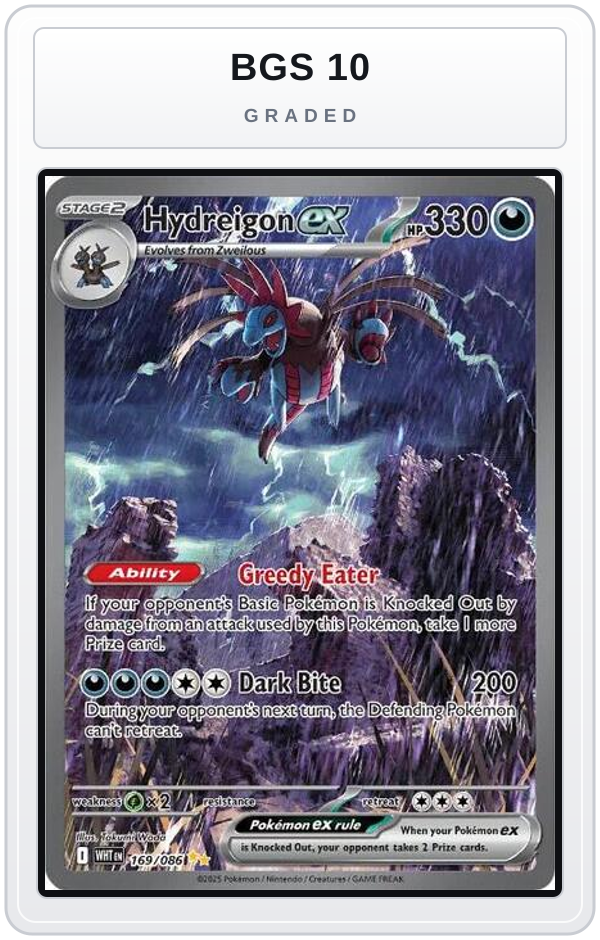 Graded - Hydreigon ex - 169/086 — BGS 10 graded overlay