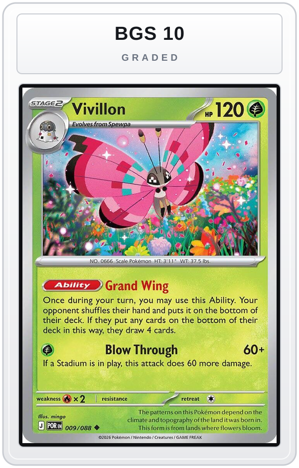 Graded - Vivillon — BGS 10 graded overlay