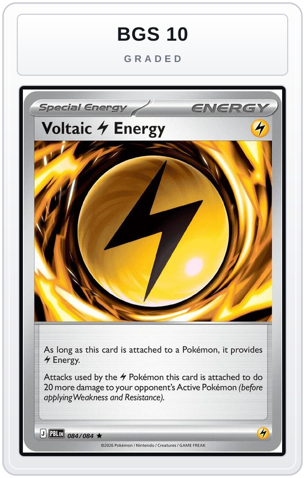 Graded - Voltaic Lightning Energy - 084/084 (Non-Holo) — BGS 10 graded overlay