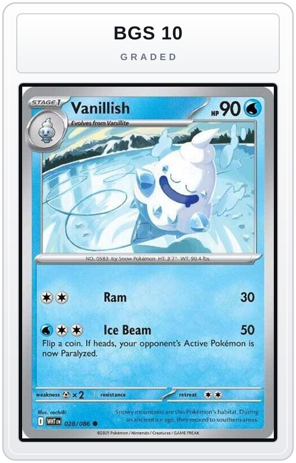 Graded - Vanillish — BGS 10 graded overlay
