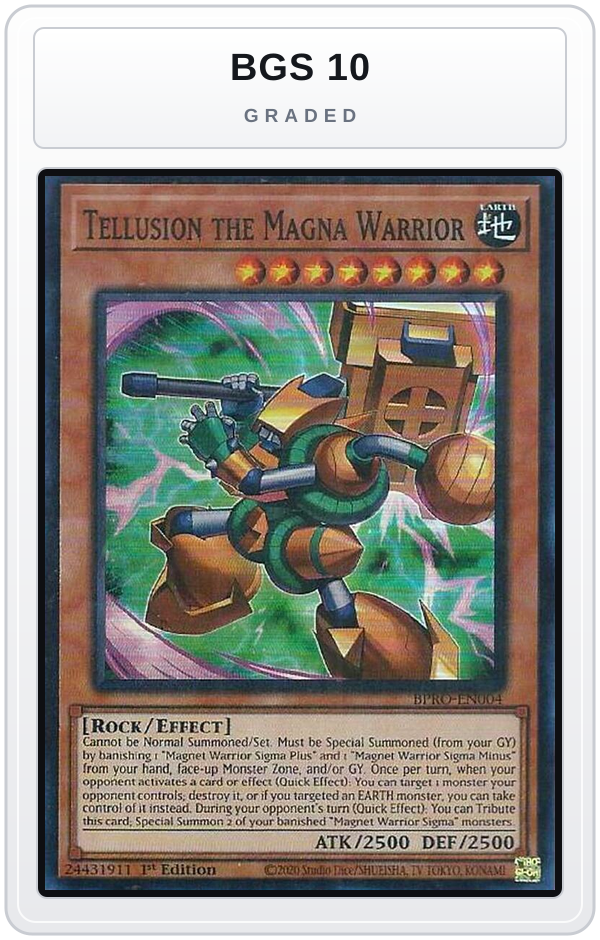 Graded - Tellusion the Magna Warrior — BGS 10 graded overlay