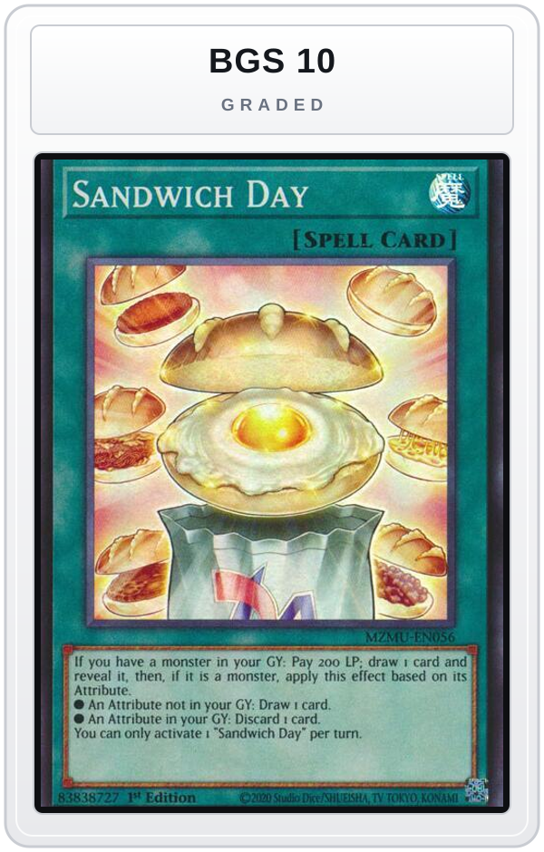 Graded - Sandwich Day — BGS 10 graded overlay