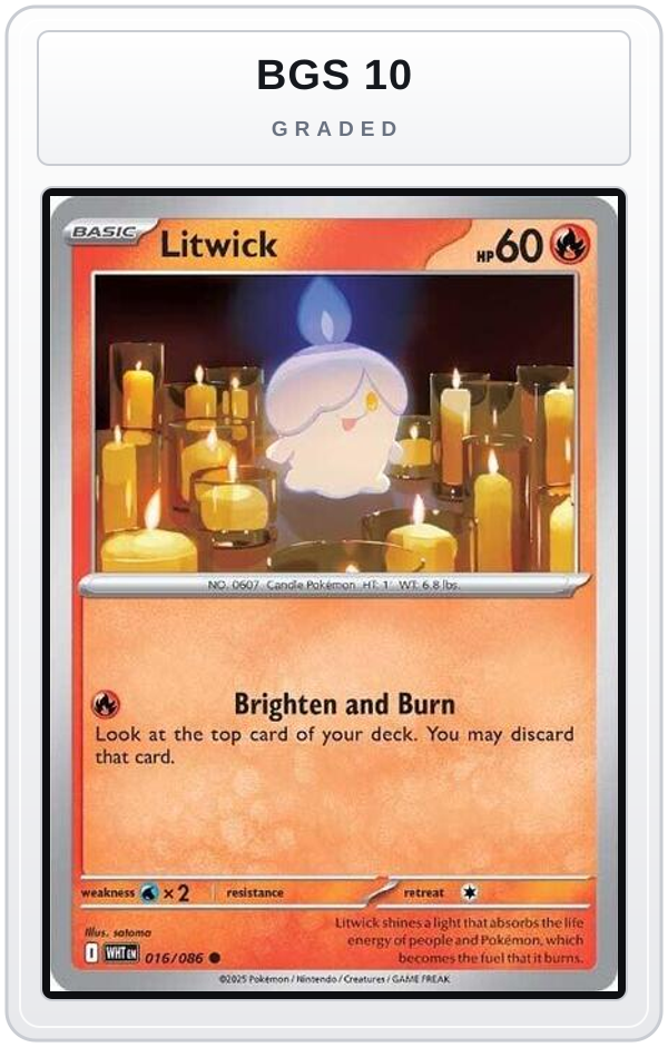 Graded - Litwick — BGS 10 graded overlay