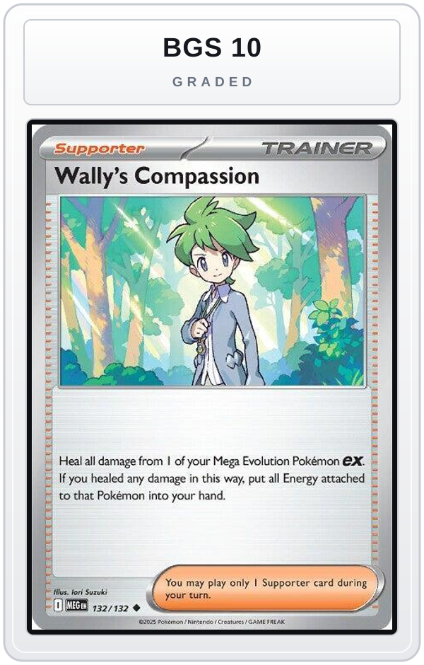 Graded - Wally's Compassion - 132/132 — BGS 10 graded overlay