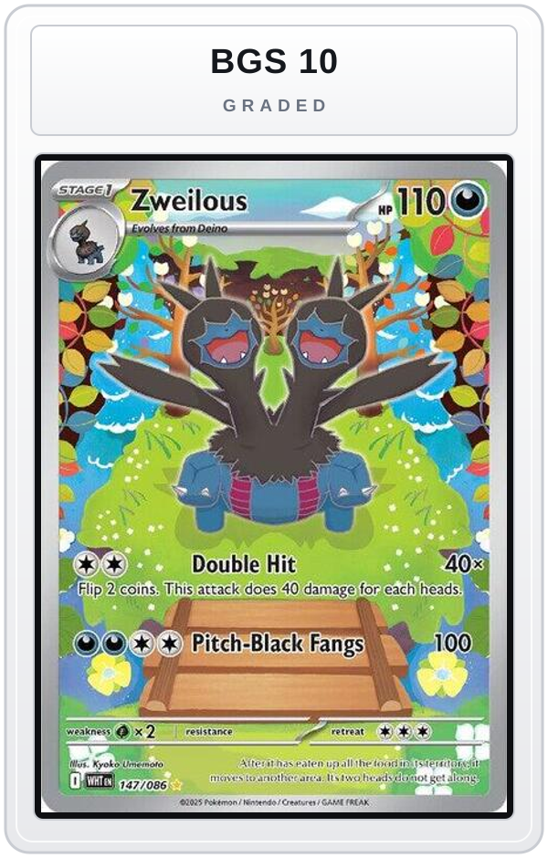 Graded - Zweilous - 147/086 — BGS 10 graded overlay