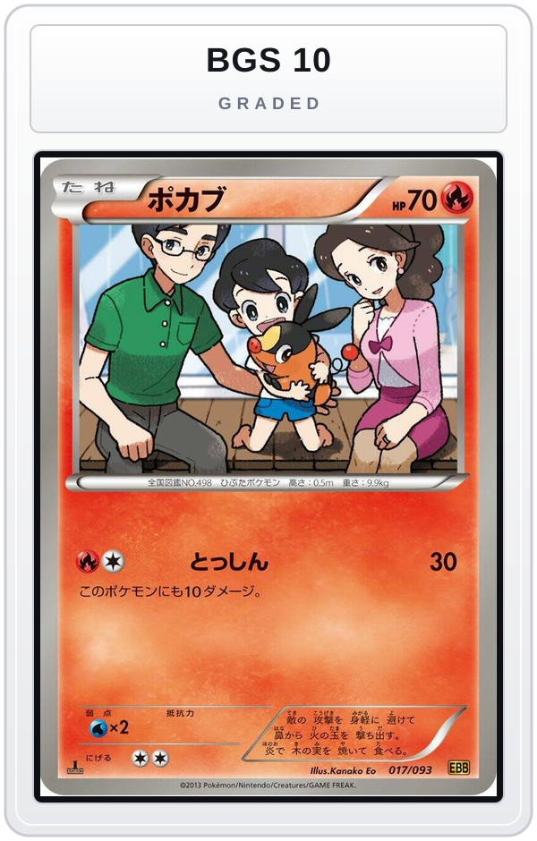 Graded - Tepig — BGS 10 graded overlay