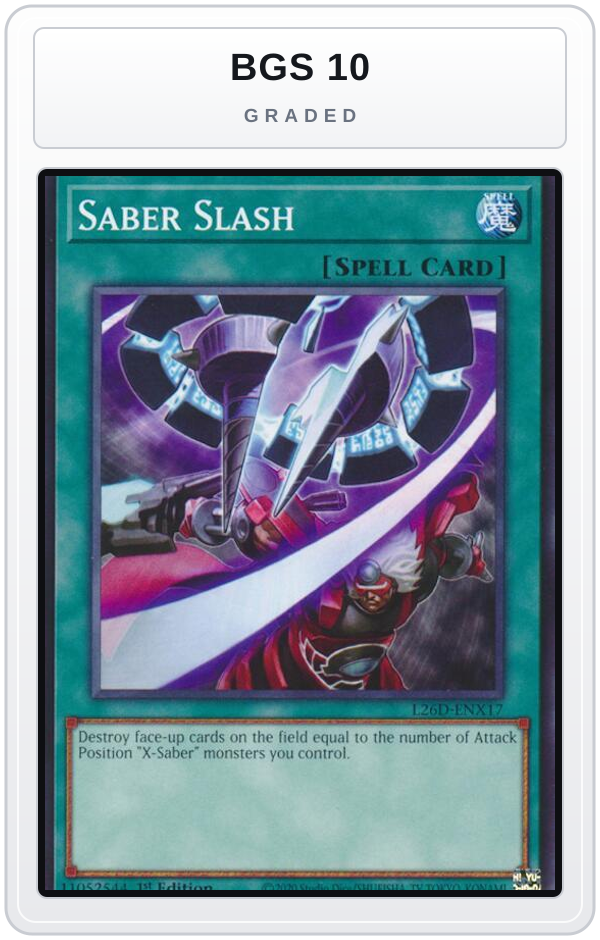 Graded - Saber Slash — BGS 10 graded overlay