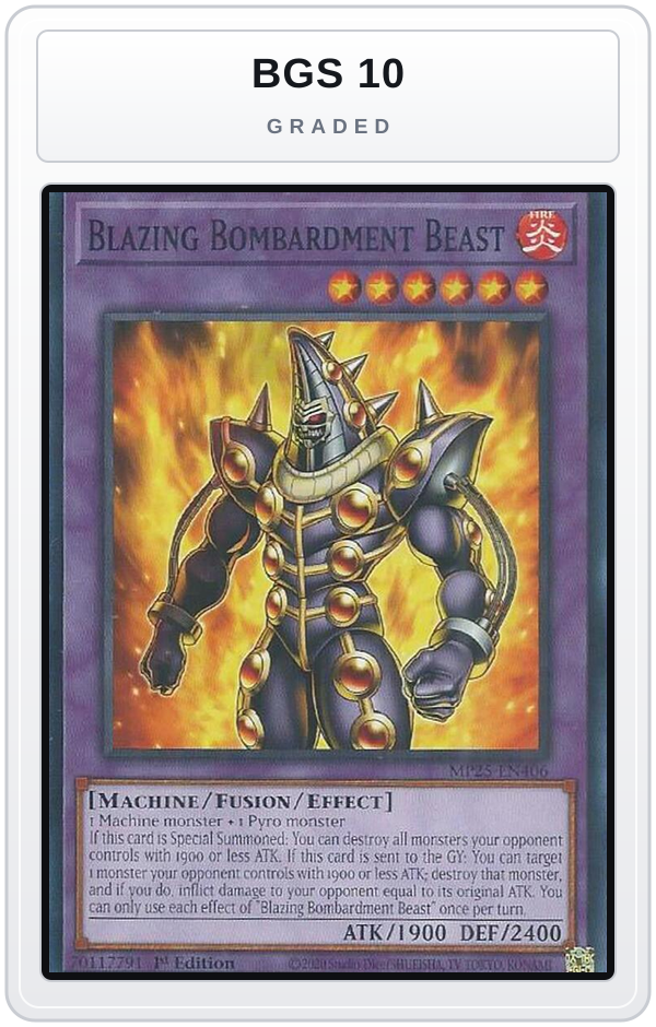 Graded - Blazing Bombardment Beast — BGS 10 graded overlay