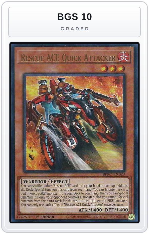 Graded - Rescue-ACE Quick Attacker — BGS 10 graded overlay
