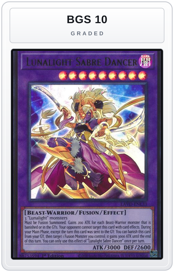 Graded - Lunalight Sabre Dancer — BGS 10 graded overlay