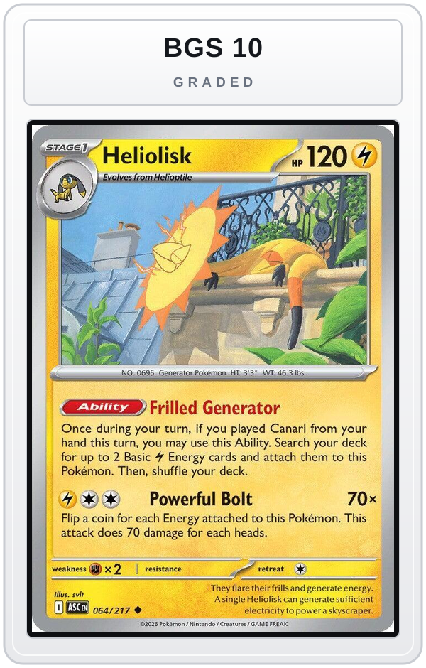 Graded - Heliolisk - 064/217 — BGS 10 graded overlay