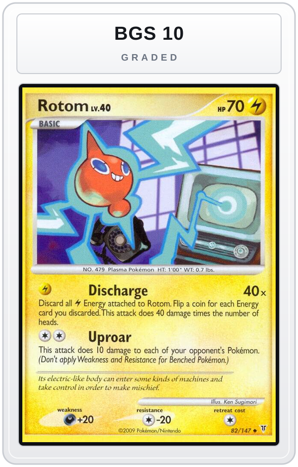Graded - Rotom — BGS 10 graded overlay