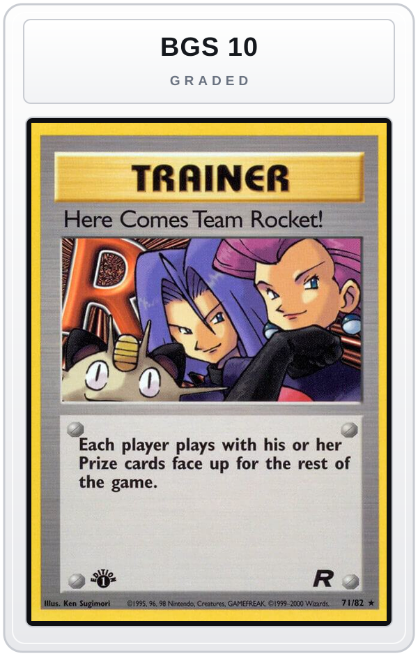 Graded - Here Comes Team Rocket! (71) — BGS 10 graded overlay