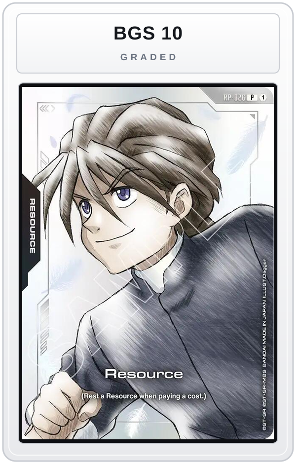 Graded - Resource (RP-026) (Mobile Suit Gundam Wing) — BGS 10 graded overlay