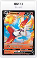 Graded - Cinderace V — BGS 10 graded overlay