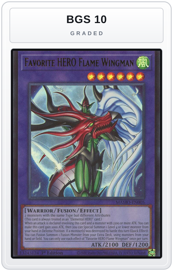 Graded - Favorite HERO Flame Wingman — BGS 10 graded overlay
