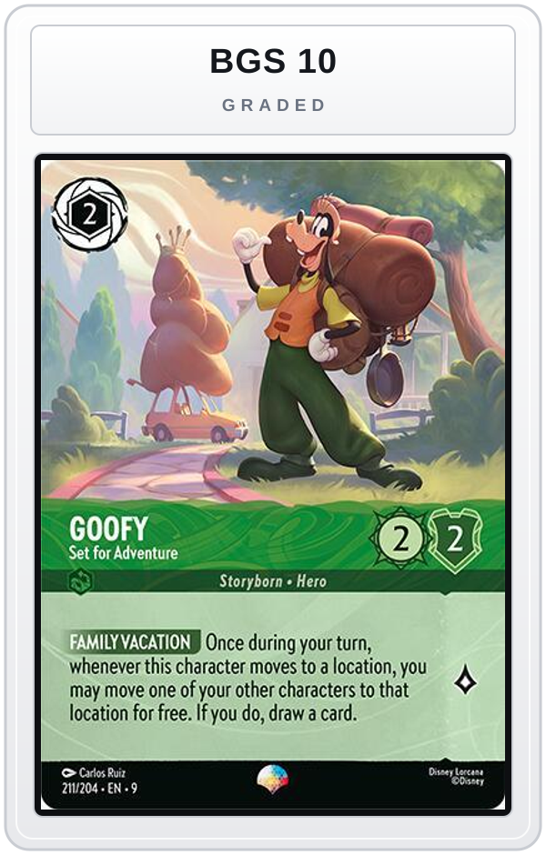 Graded - Goofy - Set for Adventure (Epic) — BGS 10 graded overlay