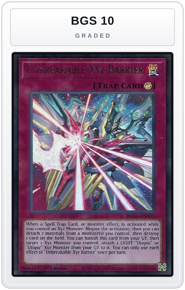 Graded - Unbreakable Xyz Barrier — BGS 10 graded overlay