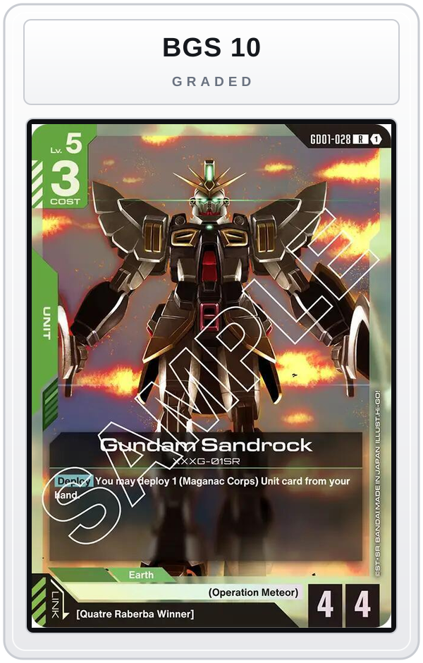 Graded - Gundam Sandrock — BGS 10 graded overlay