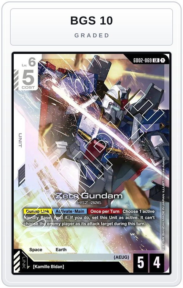 Graded - Zeta Gundam — BGS 10 graded overlay