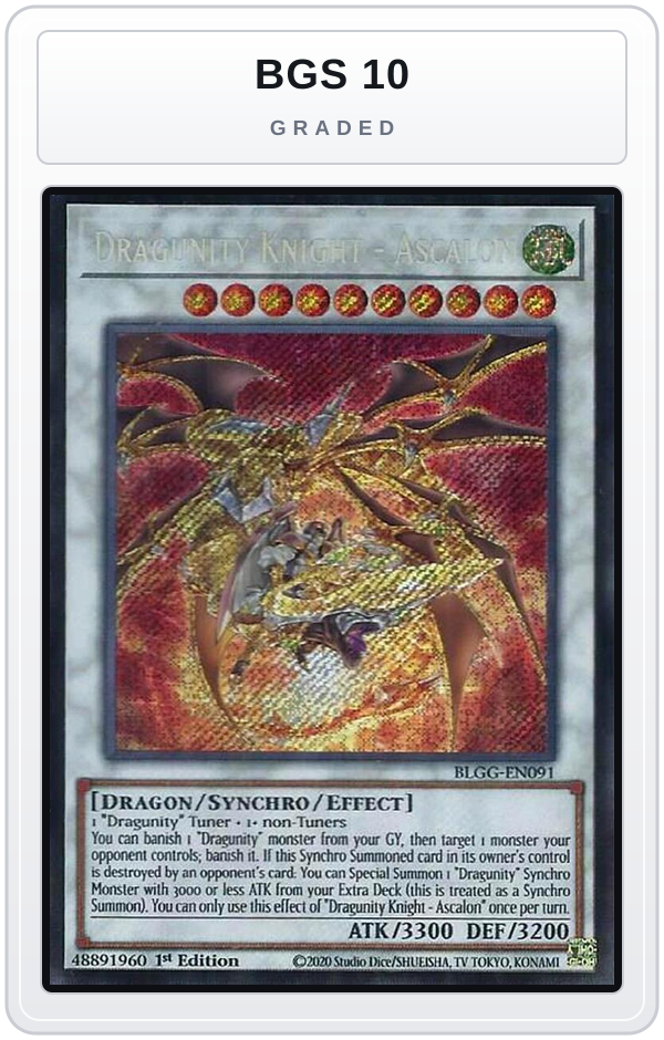 Graded - Dragunity Knight - Ascalon — BGS 10 graded overlay