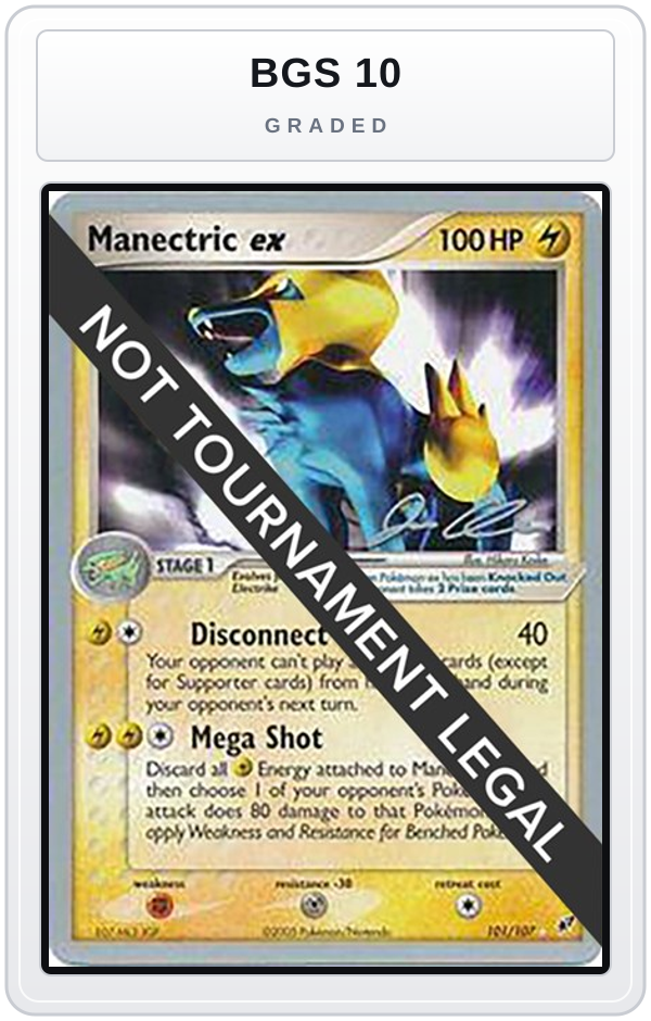 Graded - Manectric ex - 2006 (Jason Klaczynski) — BGS 10 graded overlay
