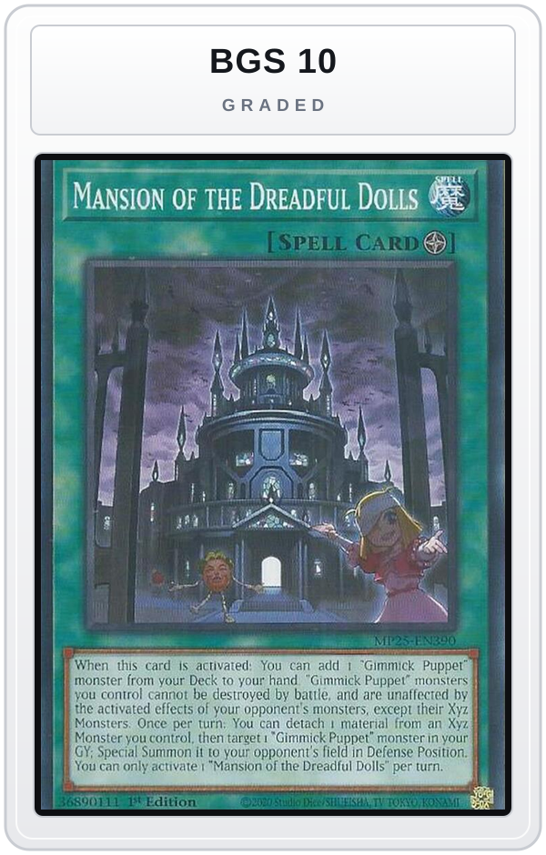Graded - Mansion of the Dreadful Dolls — BGS 10 graded overlay