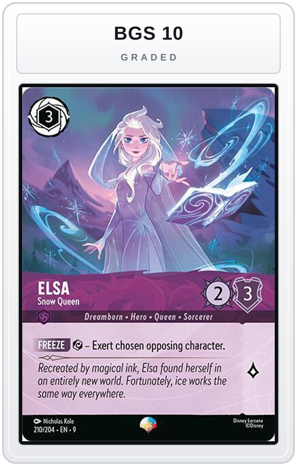 Graded - Elsa - Snow Queen (Epic) — BGS 10 graded overlay