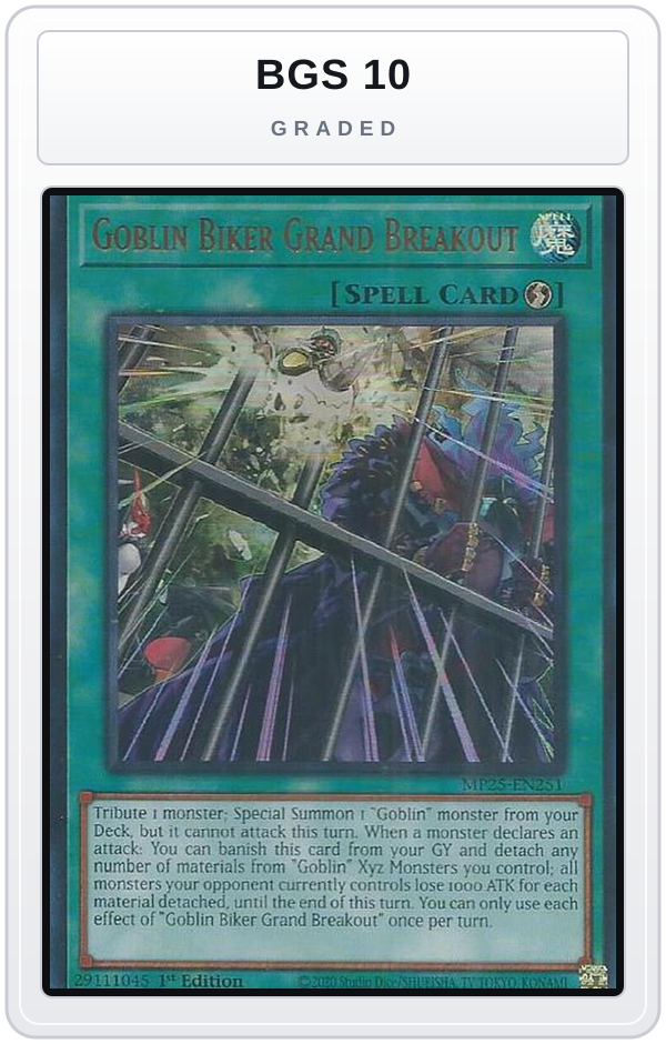 Graded - Goblin Biker Grand Breakout — BGS 10 graded overlay