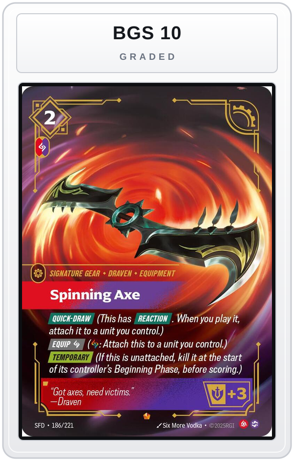 Graded - Spinning Axe — BGS 10 graded overlay
