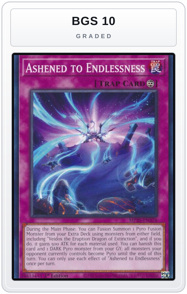 Graded - Ashened to Endlessness — BGS 10 graded overlay