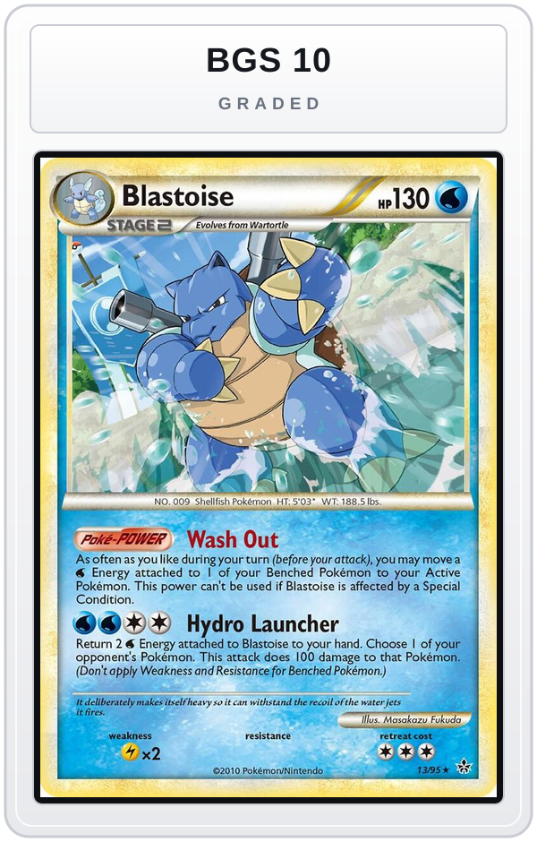 Graded - Blastoise — BGS 10 graded overlay