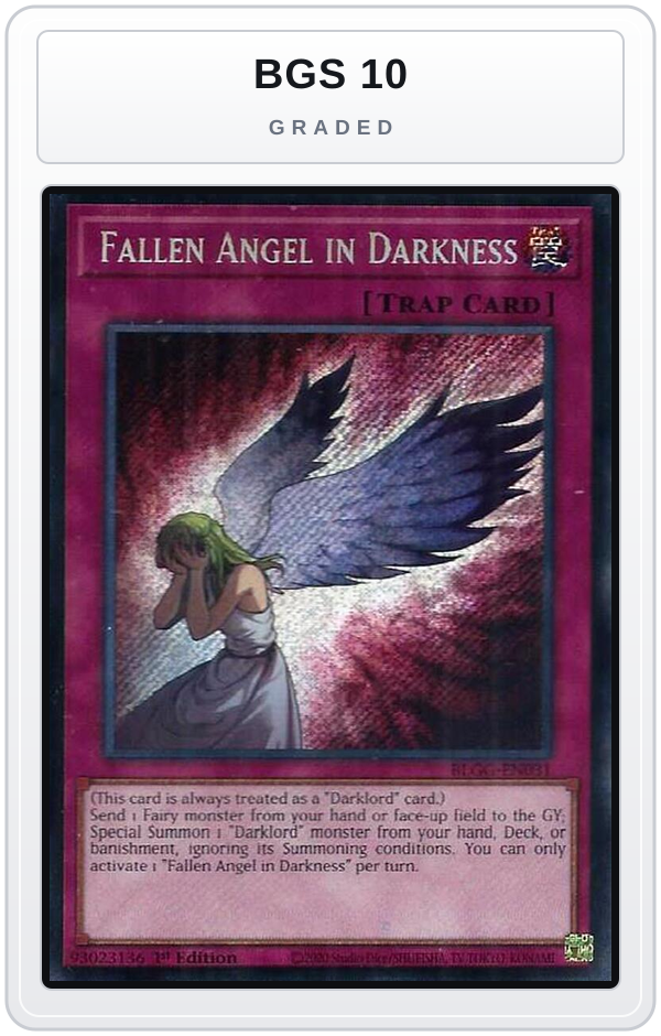 Graded - Fallen Angel in Darkness — BGS 10 graded overlay