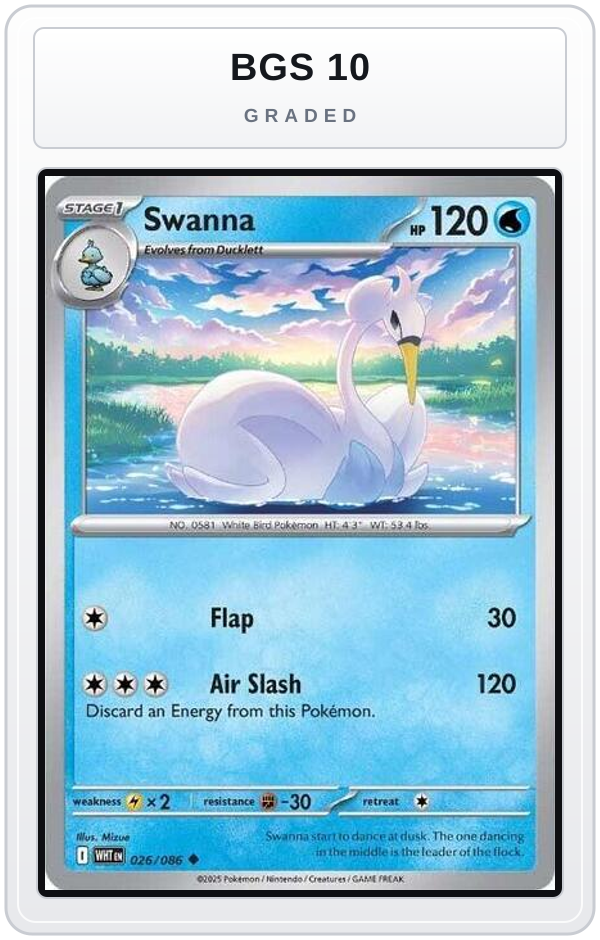 Graded - Swanna — BGS 10 graded overlay