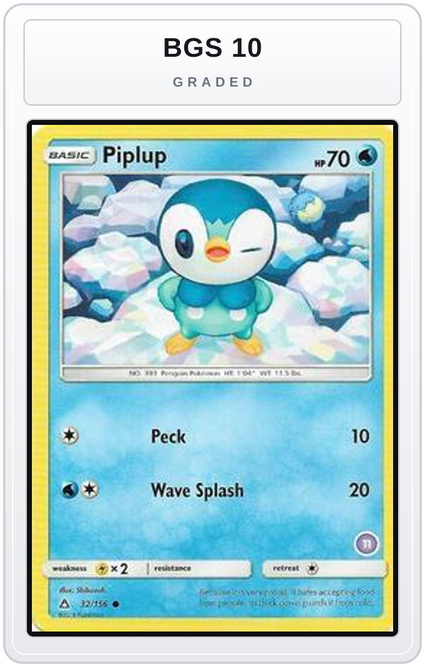 Graded - Piplup (11) — BGS 10 graded overlay