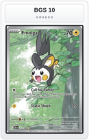 Graded - Emolga - 112/086 — BGS 10 graded overlay