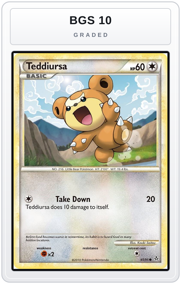 Graded - Teddiursa — BGS 10 graded overlay