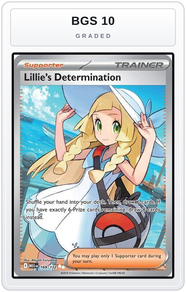 Graded - Lillie's Determination - 169/132 — BGS 10 graded overlay
