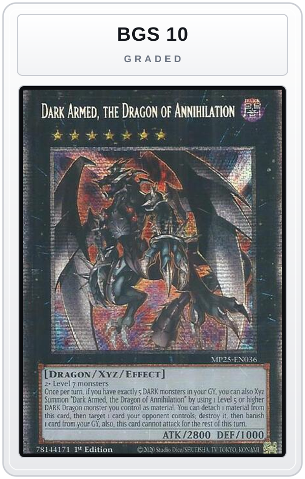 Graded - Dark Armed, the Dragon of Annihilation — BGS 10 graded overlay