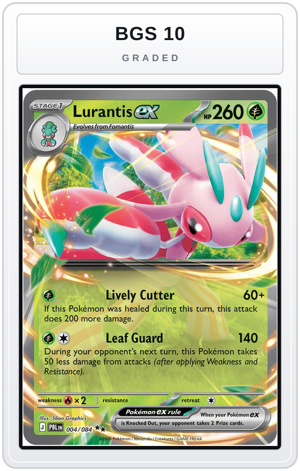 Graded - Lurantis ex - 004/084 — BGS 10 graded overlay