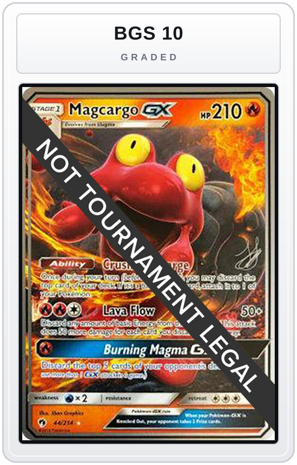 Graded - Magcargo GX - 2019 (Henry Brand) — BGS 10 graded overlay