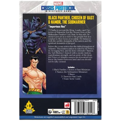 Marvel: Crisis Protocol: Black Panther, Chosen of Bast & Namor The Sub-Mariner - Character Pack