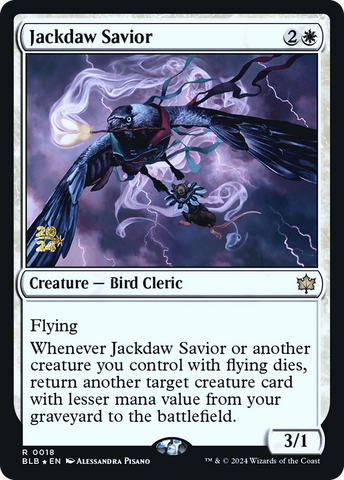 Jackdaw Savior [Bloomburrow Prerelease Promos]