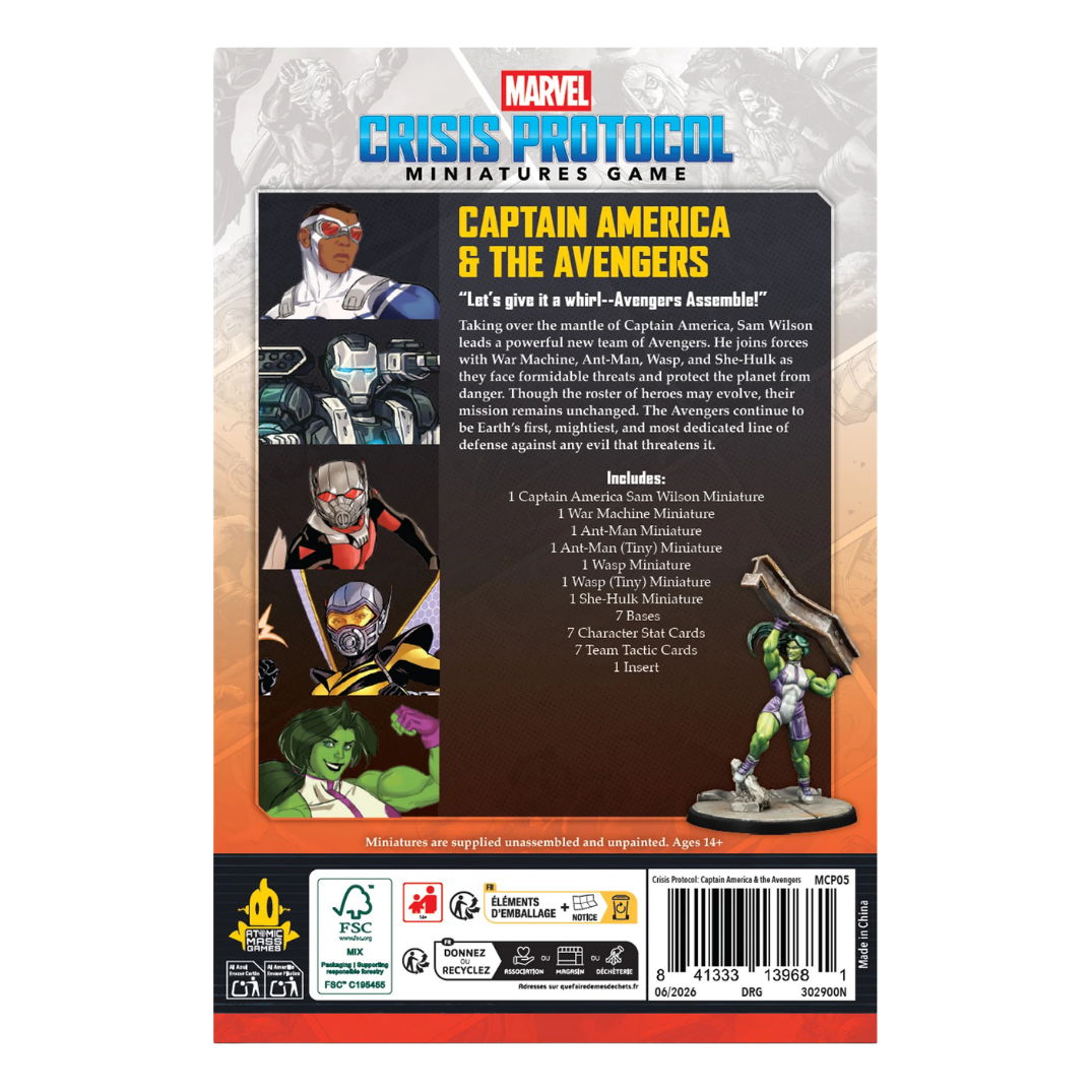 Marvel: Crisis Protocol: Captain America & The Avengers - Character Pack