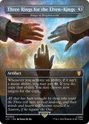 Three Rings for the Elven-Kings - Rings of Brighthearth (Borderless) (Surge Foil) [The Lord of the Rings: Tales of Middle-Earth Commander]
