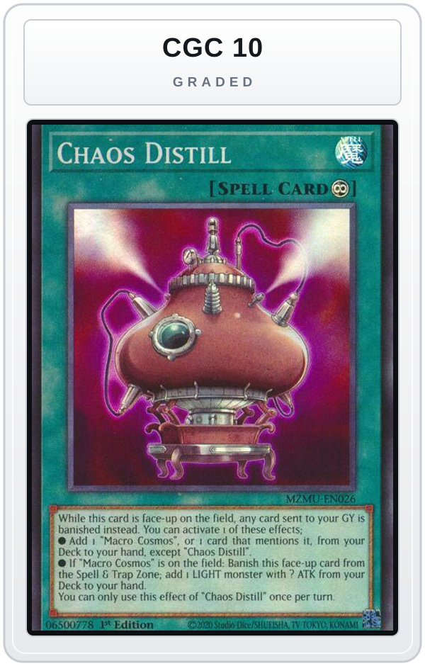 Graded - Chaos Distill — CGC 10 graded overlay
