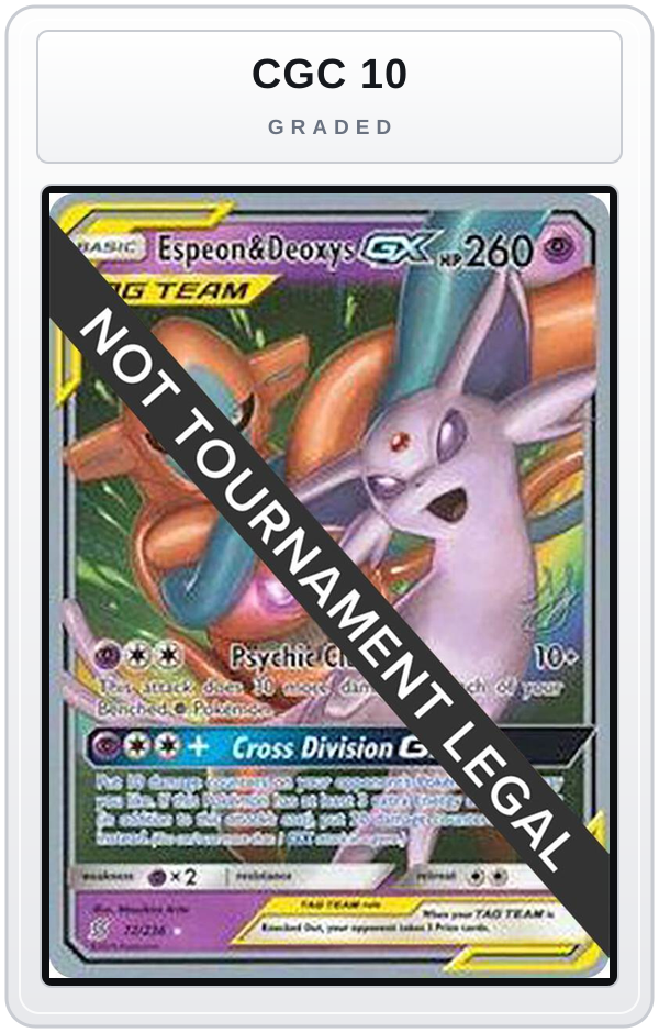 Graded - Espeon & Deoxys GX - 2019 (Henry Brand) — CGC 10 graded overlay