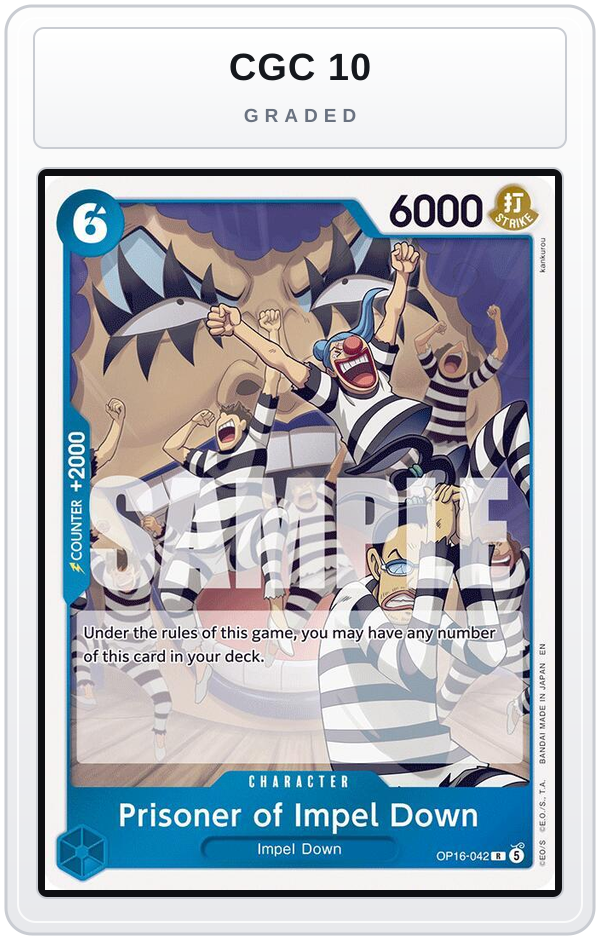 Graded - Prisoner of Impel Down — CGC 10 graded overlay