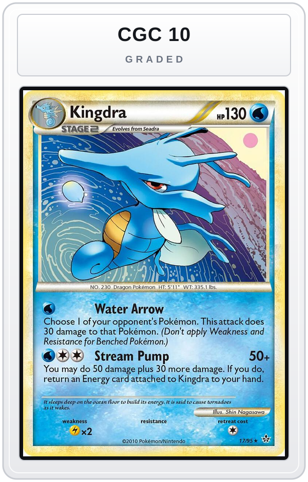 Graded - Kingdra — CGC 10 graded overlay