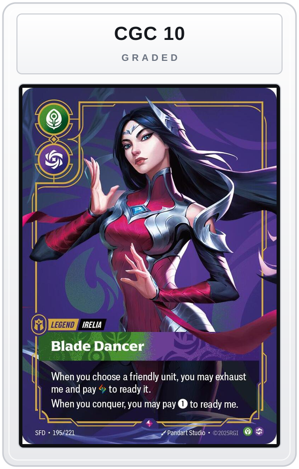 Graded - Irelia - Blade Dancer — CGC 10 graded overlay